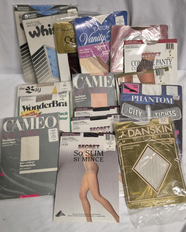 16 New Packs of Pantyhose - Mostly Size Medium