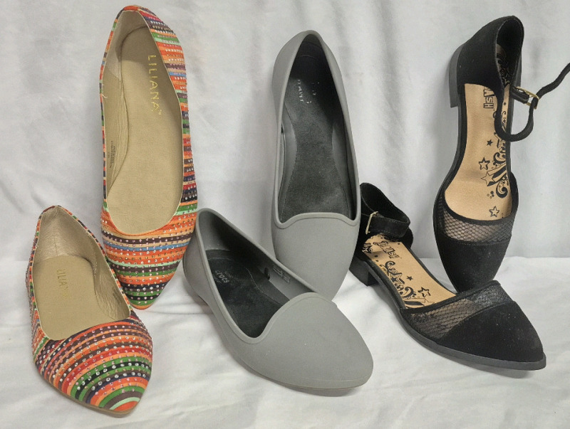 3 Pairs of Ladies Shoes Size 8 & 8.5 - Includes Crocs