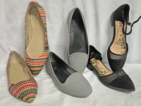 3 Pairs of Ladies Shoes Size 8 & 8.5 - Includes Crocs