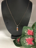 925 Sterling Silver Italy FNA Chain 925 Multi 5 Colour Stone Pendant - 2