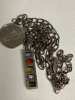 925 Sterling Silver Italy FNA Chain 925 Multi 5 Colour Stone Pendant - 4