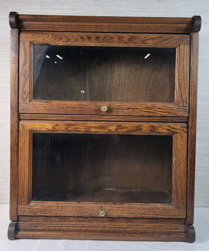 1pcs 2-Drawer Barrister Bookcase . Measures 24.5"W , 29 5/8"H & 13.5" D
