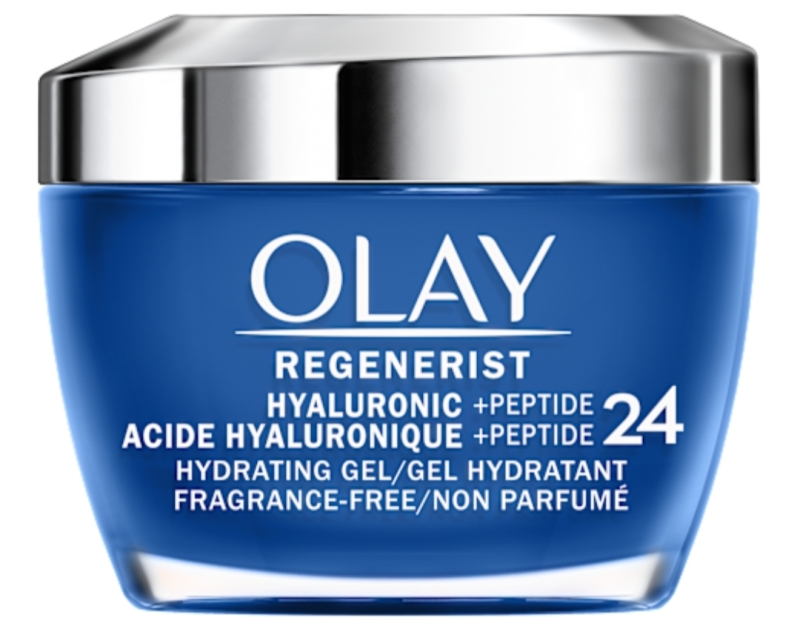 New Olay Regenerist Hyaluronic +Peptide 24 Hydrating Gel. Fragrance Free. 48g.