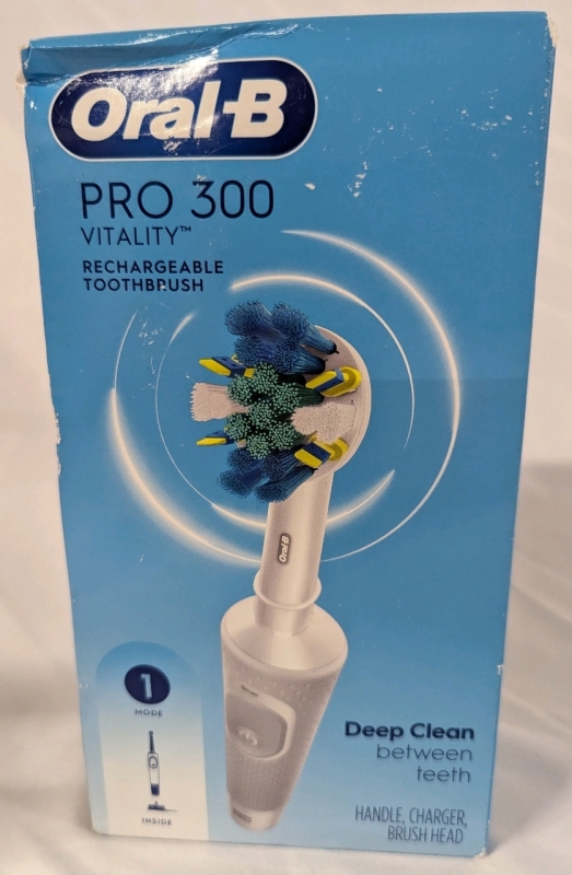 New Oral-B Pro 300 Vitality Rechargeable Toothbrush.