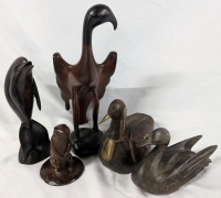5 Animal Statues. Tallest Stands Approximately 12" Tall. Small Chip in Base of Prairie Dog.