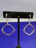 925 Sterling Diamond Shape Hoops - 2