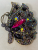 Elegant Butterfly Brooch Crystal Rhinestones 3.5 Inches - 3