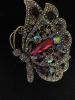 Elegant Butterfly Brooch Crystal Rhinestones 3.5 Inches - 5