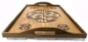 Gorgeous MCM Inlaid Mixed Wood Starburst Serving Tray | 16" x 22.25" - 2