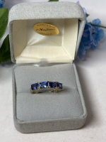 Blue Tanzanite CZ ADI 925 Sterling Ring Size 8
