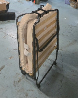 As-New Compact Folding Metal Cot | Perfect For Kids Sleepovers & Guests | Measures 78" x 31" x 11" | with Twin Matress