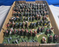 50+ Flats | Appears To Be Lead / Plastic Horsemen Labled As Harvey's Regt Of Horse, Swedish Horse Guards, Maryland & More! |Tallest Troop Measures ( 2" Tall )