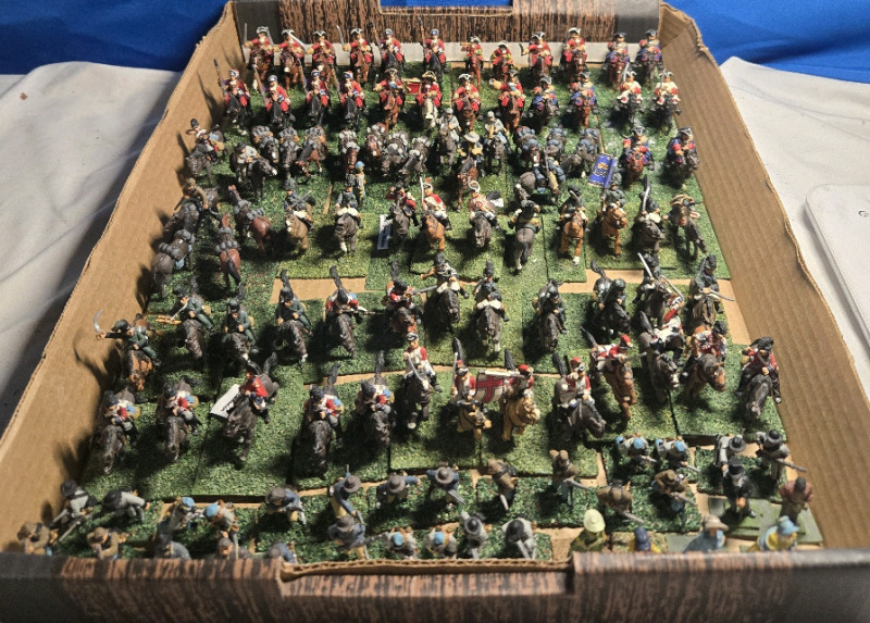 50+ Flats | Appears To Be Lead Horsemen & Infantry Labled As Maryland, Light Dragoons, Queens Hussars & More! | Tallest Troop Measures ( 2" Tall )