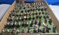 50+ Flats | Appears To Be Lead British, French & American Horsemen & Few Infantry |Tallest Troop Measures ( 2" Tall )