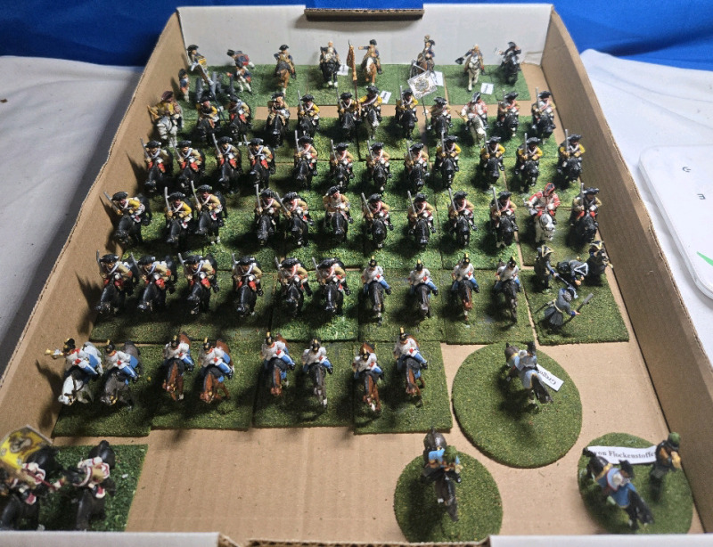 35+ Flats | Appears To Be Assorted Lead Horsemen Labled As Austira Kuirassier, Garden Du Corps Cuirassier, Gilbert Ketter & More! |Tallest Troop Measures ( 2" Tall )