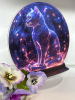 Starry Night Cat Crystal Ball Acrylic Desk Ornament - 4