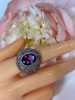 David Segal Sterling Ring EDCO Pink Faceted Rectangular Large Stone Ring Silpada Sterling Band Ring - 2