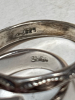 David Segal Sterling Ring EDCO Pink Faceted Rectangular Large Stone Ring Silpada Sterling Band Ring - 5