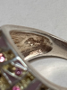 David Segal Sterling Ring EDCO Pink Faceted Rectangular Large Stone Ring Silpada Sterling Band Ring - 6