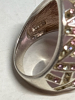 David Segal Sterling Ring EDCO Pink Faceted Rectangular Large Stone Ring Silpada Sterling Band Ring - 7