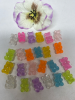 24 Pieces Multi-color Cute Luminous Bear Croc Style Hole Shoes Accessories