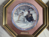 4 Framed Trisha Romance Collector Plates Includes; Star Of Wonder, Winter Fantasy, Evening Skaters, & The Christmas Story - 2