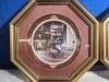 4 Framed Trisha Romance Collector Plates Includes; Star Of Wonder, Winter Fantasy, Evening Skaters, & The Christmas Story - 4