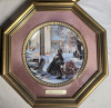 4 Framed Trisha Romance Collector Plates Includes; Star Of Wonder, Winter Fantasy, Evening Skaters, & The Christmas Story - 5