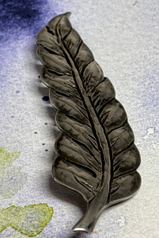 Georgian Early Victorian Sterling Feather Brooch