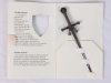 New - Miniature Famous Swords . Robin Hood Sword & Falcata Sword . Swords measure 6" long - 2