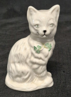 BELLEEK Quizzical Cat 4" Tall