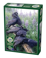 New Cobble Hill RAVEN RENDEZVOUS 1000-Piece Random-Cut Puzzle with Poster | 19.25" x 26.625" (Completed)