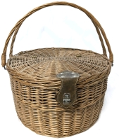 Fantastic Round Wicker Hamper Basket with Lock | 13" Diameter x 8.25" Tall