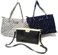 3 Lovely Ladies Purses / Handbags | 2x Guess Sequinned Handbags + Parfois Purse | Up to 17" x 6" x 12"