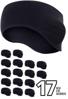 17 (Seventeen) New JoeYoung Black Fleece Headbands / Ear Warmers | Over $70 Value! | One Size Fits Most