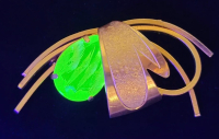 Large Vintage Uranium Glass Brooch Huge Foiled Pear Vaseline Gem Retro 1960s