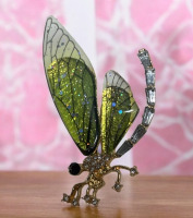 Elegant Dragonfly Rhinestone Brooch Rhinestones Art Glass Style