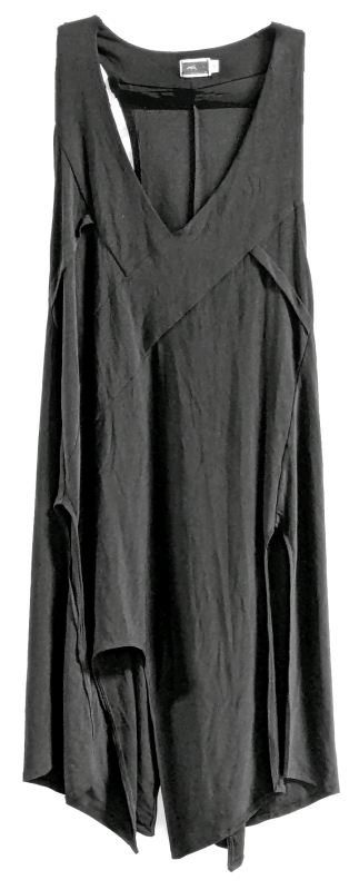 Ladies Size 12 | SYMPLI the Best Irregular Overlapping Sleeveless Little Black Dress with Stretch