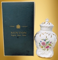 MINTON Bone China "Haddon Hall" Tea Caddy with Original Box | 6.5" Tall
