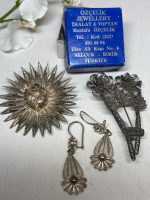 Two Special 800 Sterling Filigree Vintage Brooches