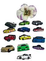 13 Piece Durable Car Series Shoe Charms Set for Clogs & Sandals