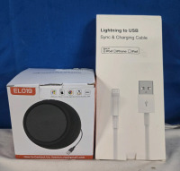 New Elo19 USB Computer Speaker W/ 360&deg; Sound & New Lighting To USB Sync & Charging Cable