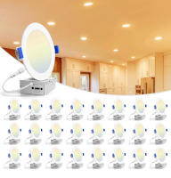 24 Pack New | Volisun 4" Recessed LED Slim Panel Light | 9.5W 810LM | 50'000 Hour Service Life * Retails For $323 *