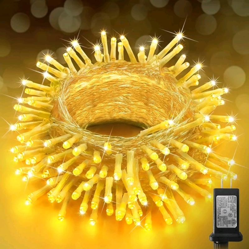 New 59FT 180 LED Christmas String Lights with Remote & Timer - 8 Light Modes