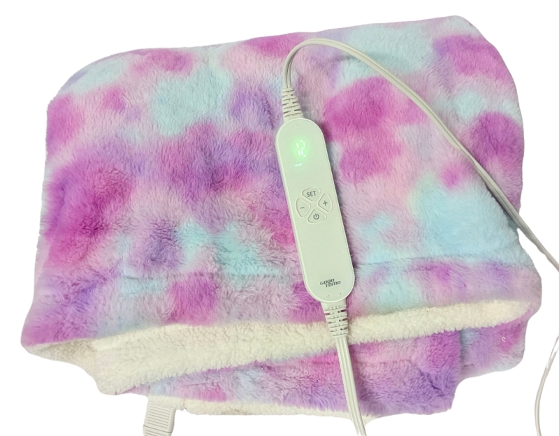 Goqo Tono Ultra Soft Cozy Sherpa Heating Blanket with 12 Heating Levels 50" x 60" (Pink Tie Dye)