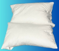 Pair of Loring Home Goose Down + Feather Pillows with 100% Cotton Outer Covers | 16" x 26" each
