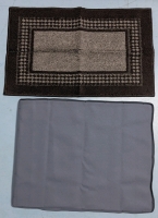 New Washable Entryway Rug with Anti-Slip Bottom (19.5" x 31.5") & New TRZZ Waterproof Silicone Tray with Rim for Boots, Under Pet Bowls + Under Sinks (27.5" x 21.5")