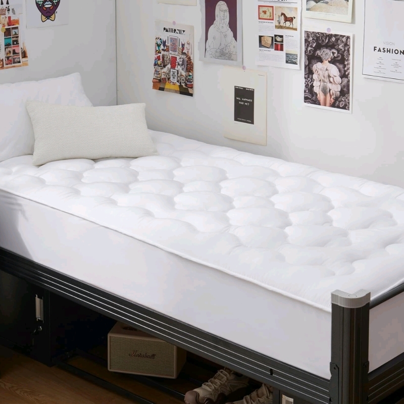 New | GRT Twin XL Quilted Fitted Mattress Pad | Fits 8-19" Deep