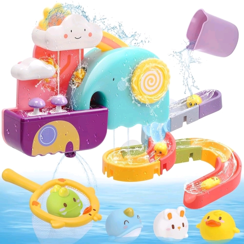New | Cute Stone Baby Bath Toys 3+ Contains 20+ Bath Toys