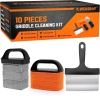 New - 10pc. Griddle Cleaning Kit for Blackstone, Flat Top Grill Cleaning Kit with Grill Stone, Griddle Scraper & Griddle Brush Easy to Remove Stain
